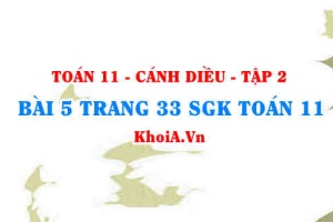 Bài 5 trang 33 Toán 11 tập 2 Cánh Diều